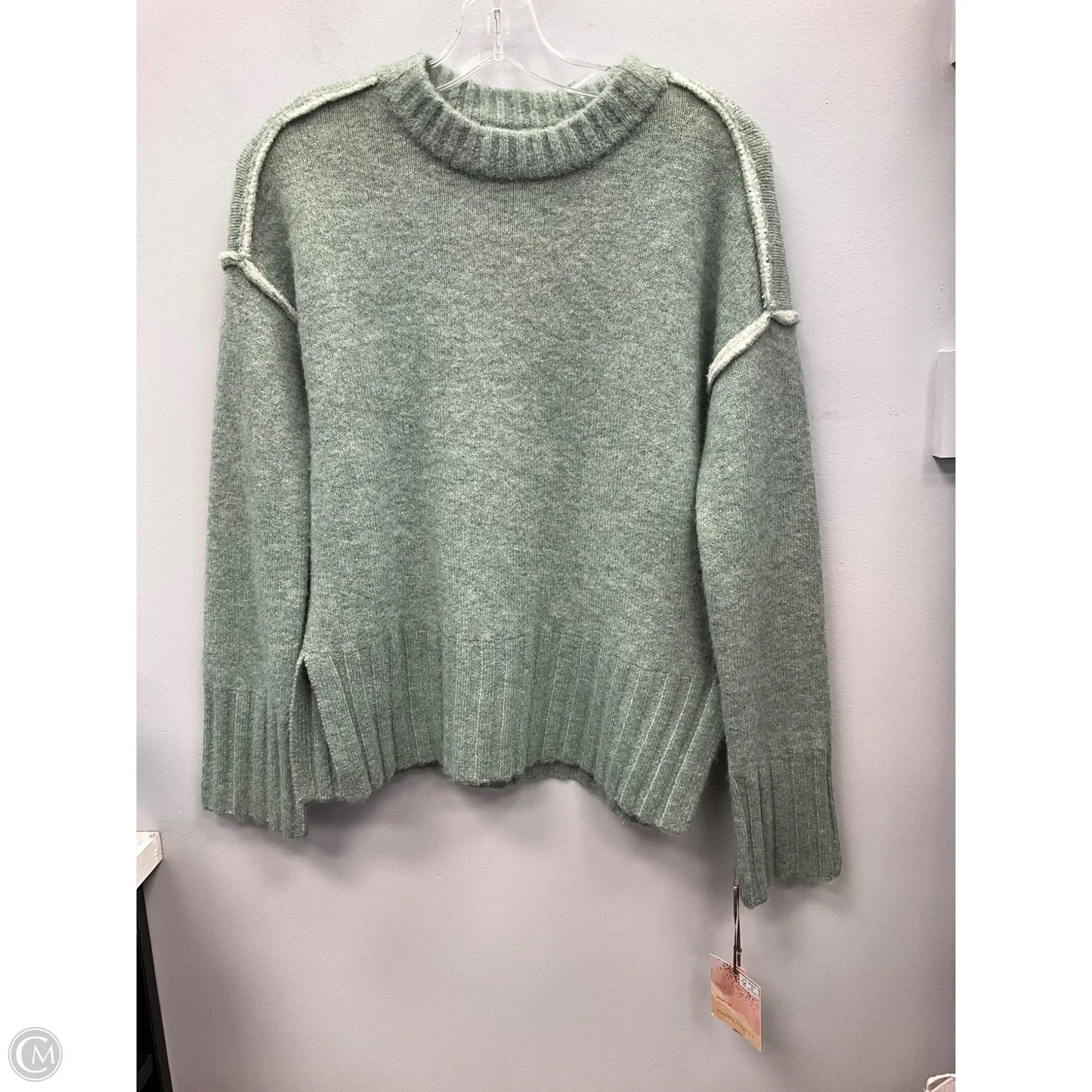 Sweater By Happily Grey In Green & White, Size: S