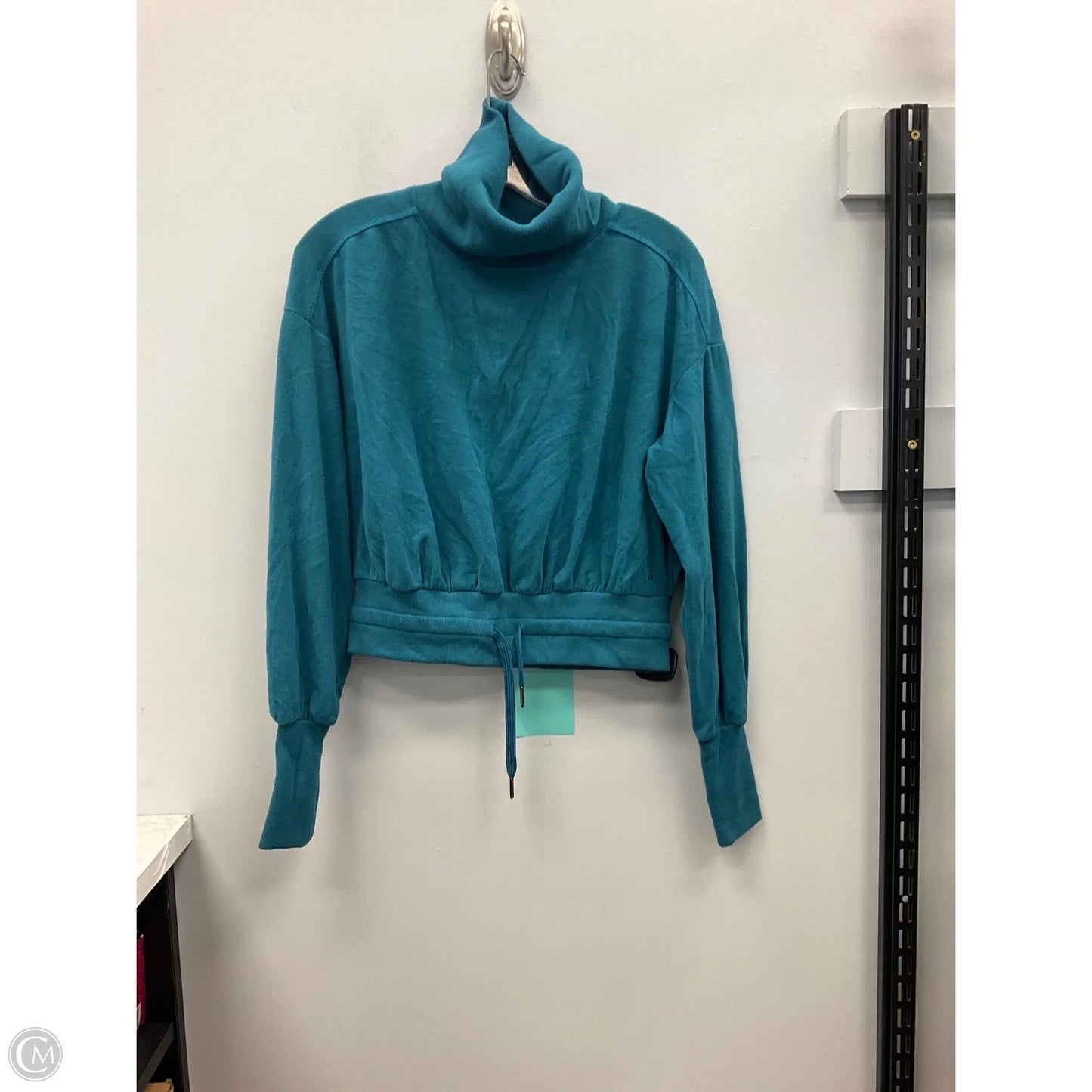 Athletic Top Long Sleeve Collar By Sweaty Betty In Teal, Size: 2