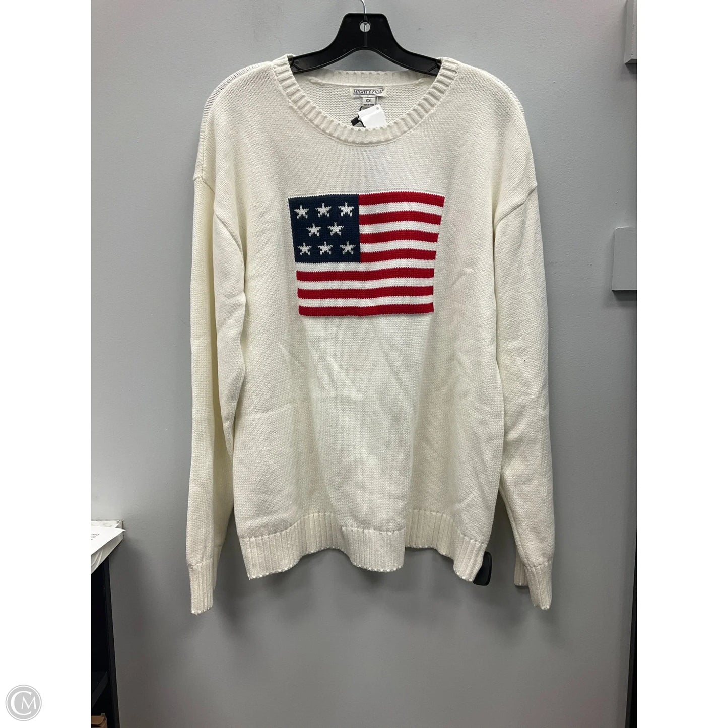 Sweater By Mighty Fine In Blue & Red & White, Size: Xxl