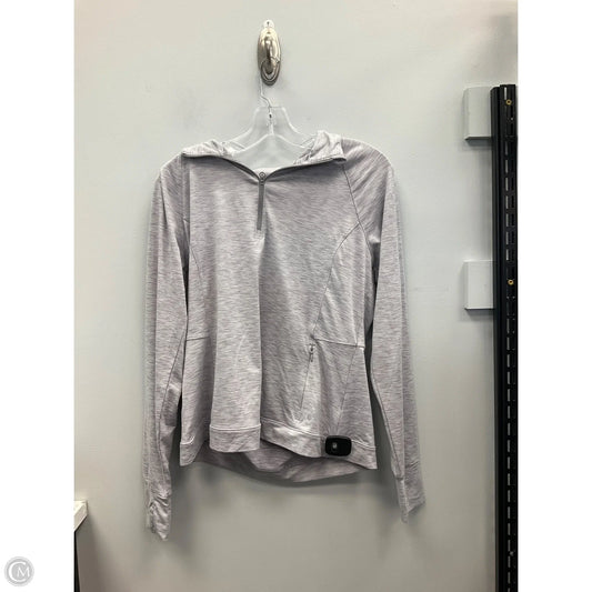 Athletic Top Long Sleeve Collar By Layer 8 In Grey, Size: L