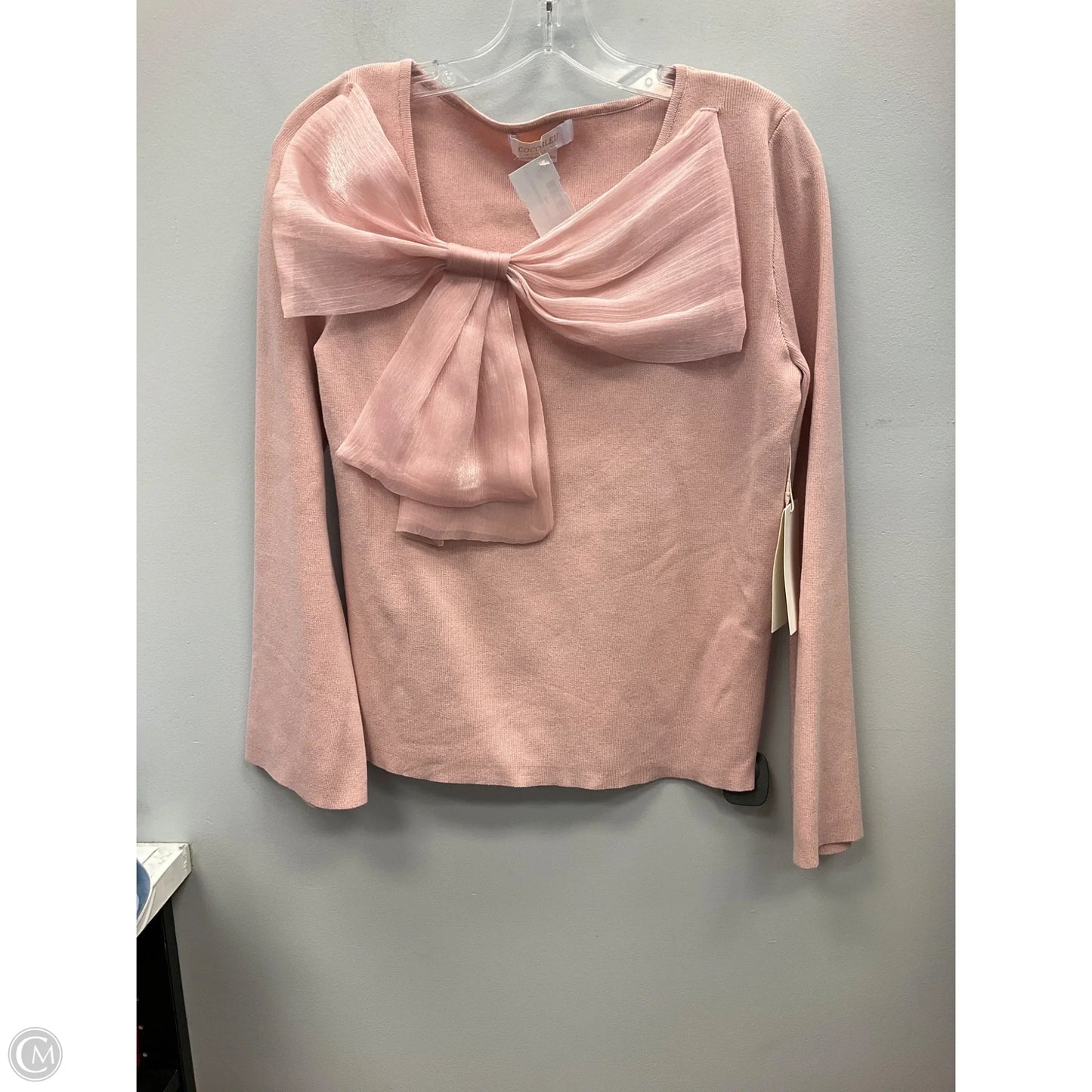 Top Long Sleeve By Cmc In Pink, Size: M
