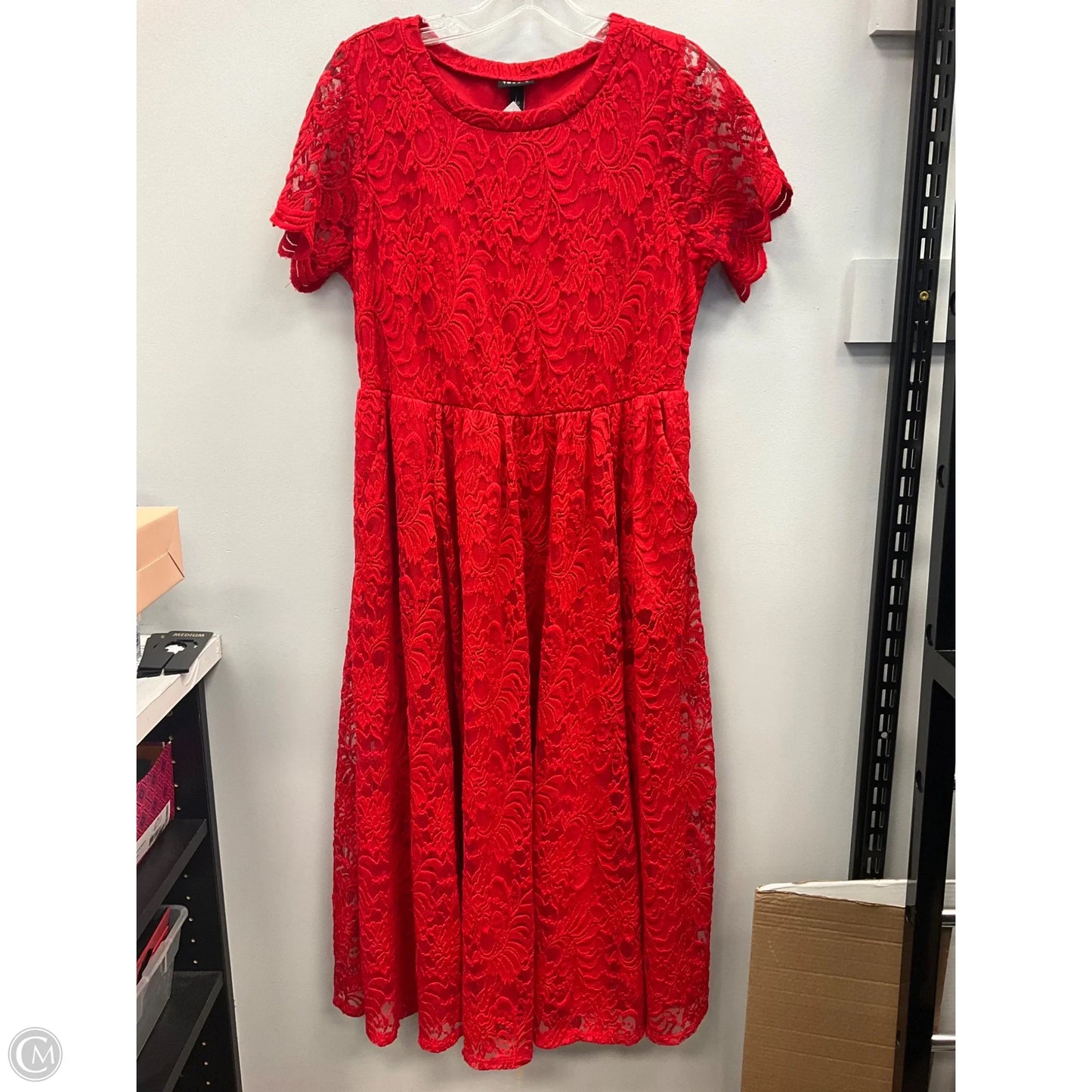 Dress Casual Midi By Torrid In Red, Size: L