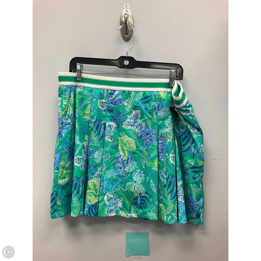 Skort Designer By Lilly Pulitzer In Blue & Green, Size: Xl
