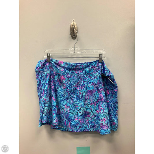 Skort Designer By Lilly Pulitzer In Blue & Pink, Size: Xxl
