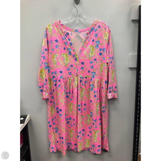Dress Designer By Lilly Pulitzer In Floral Print, Size: L