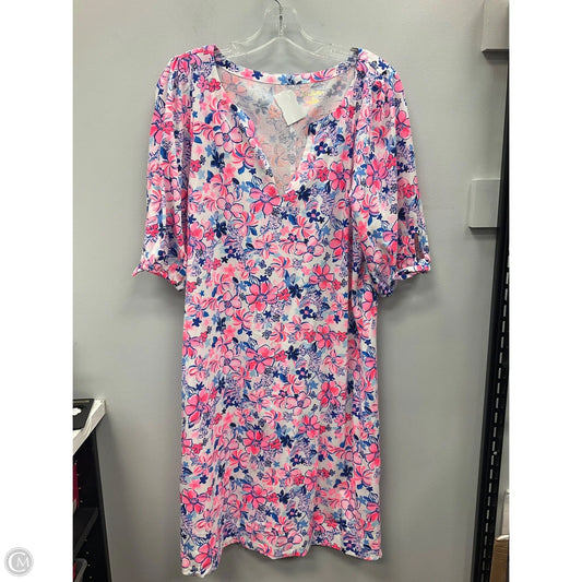 Dress Designer By Lilly Pulitzer In Floral Print, Size: Xl