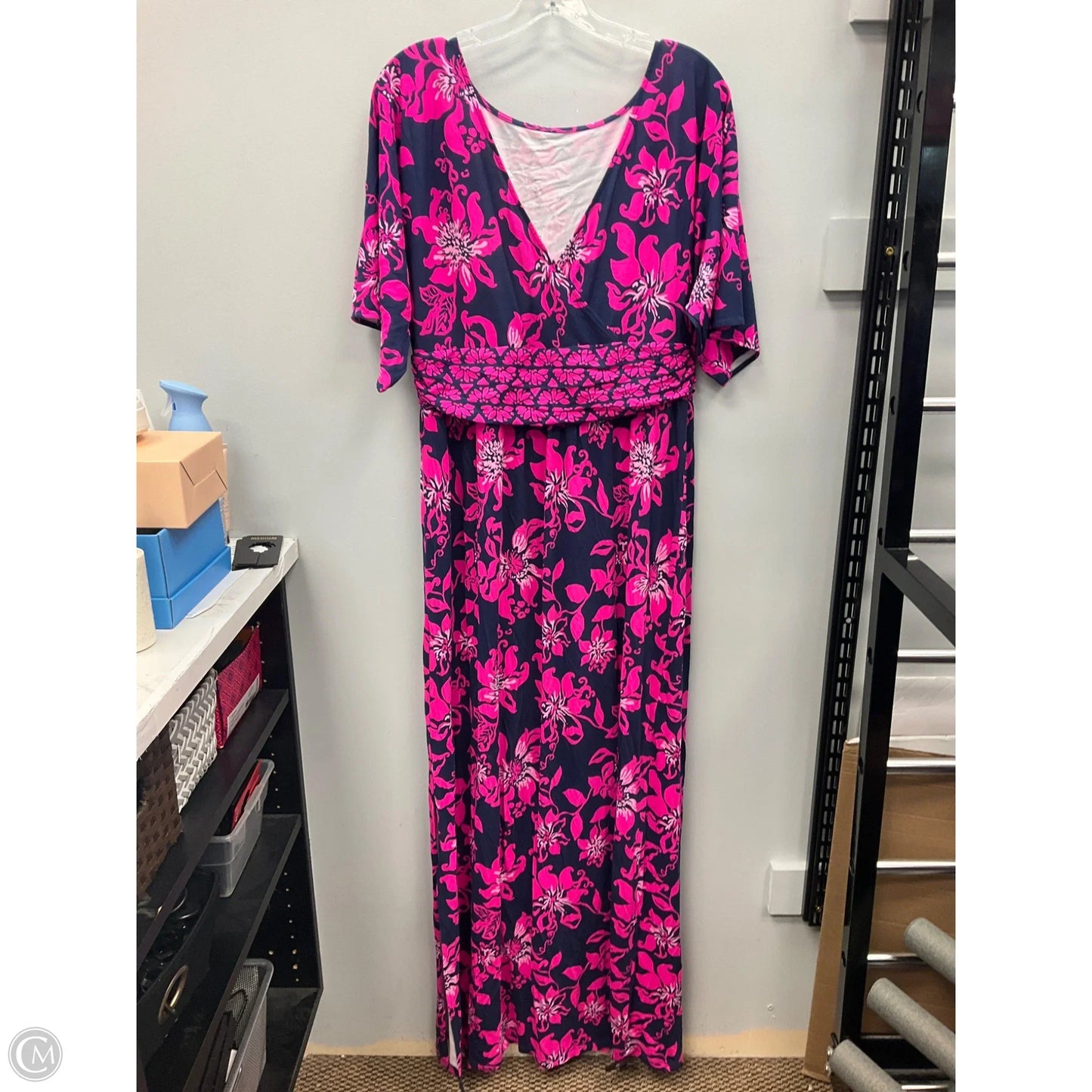 Dress Designer By Lilly Pulitzer In Blue & Pink, Size: Xl
