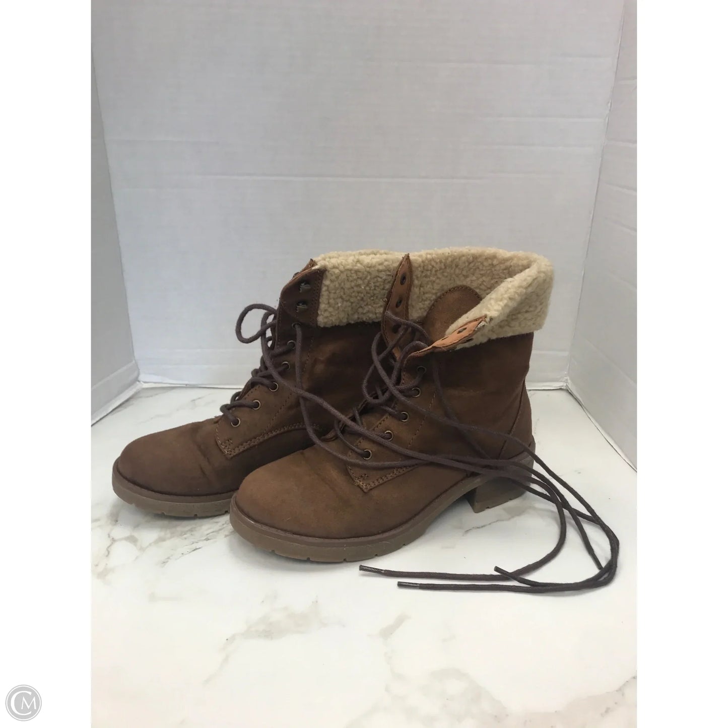 Boots Ankle Heels By Arizona In Brown, Size: 7