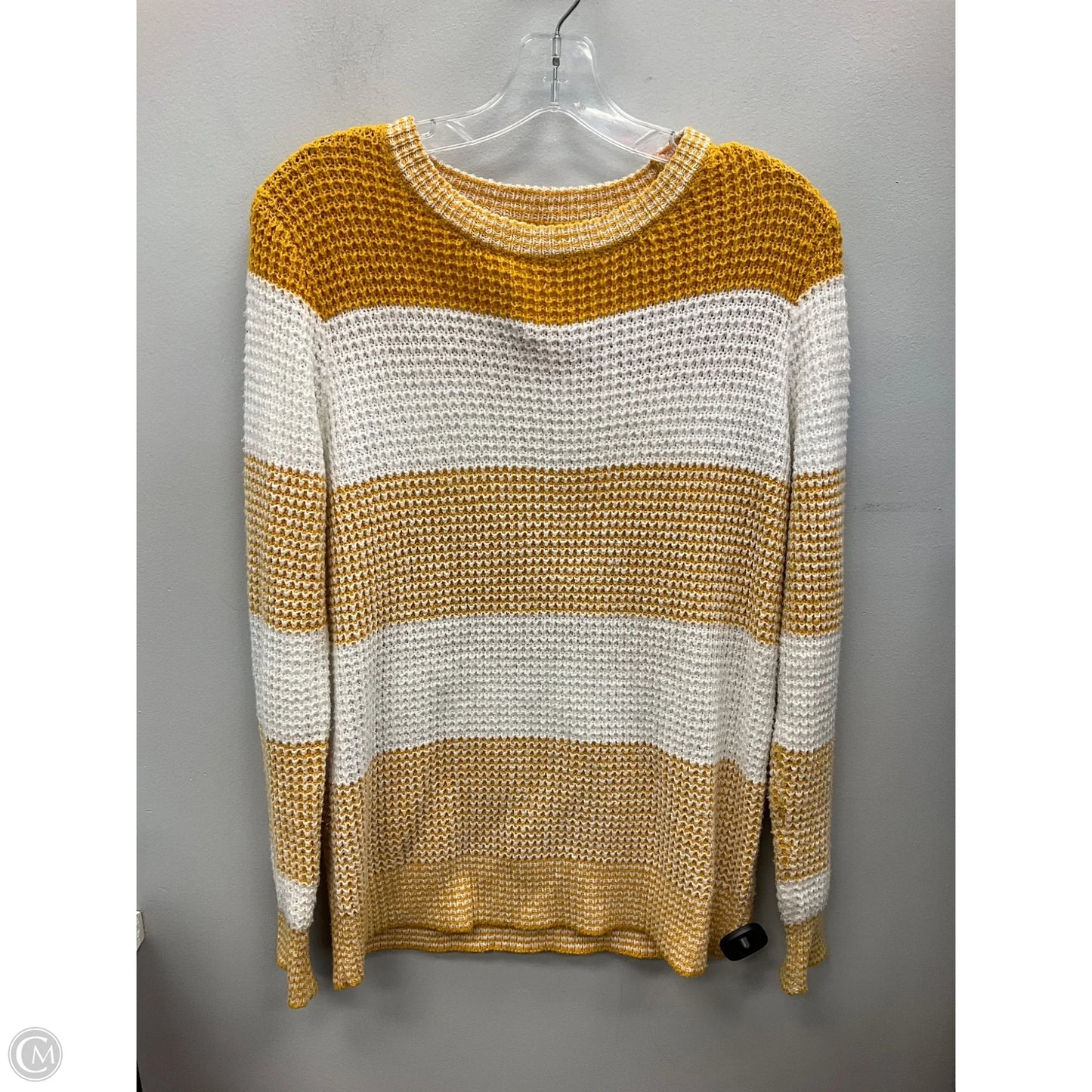 Sweater By Pink Clover In White & Yellow, Size: S