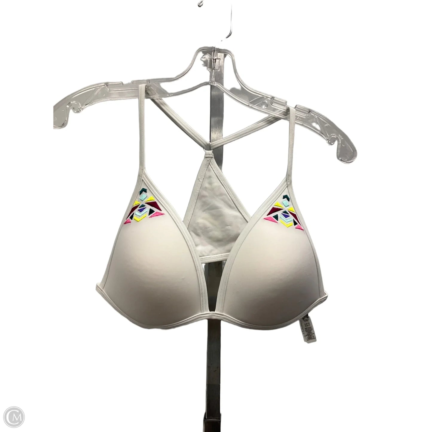 Swimsuit Top By Pink In White, Size: L