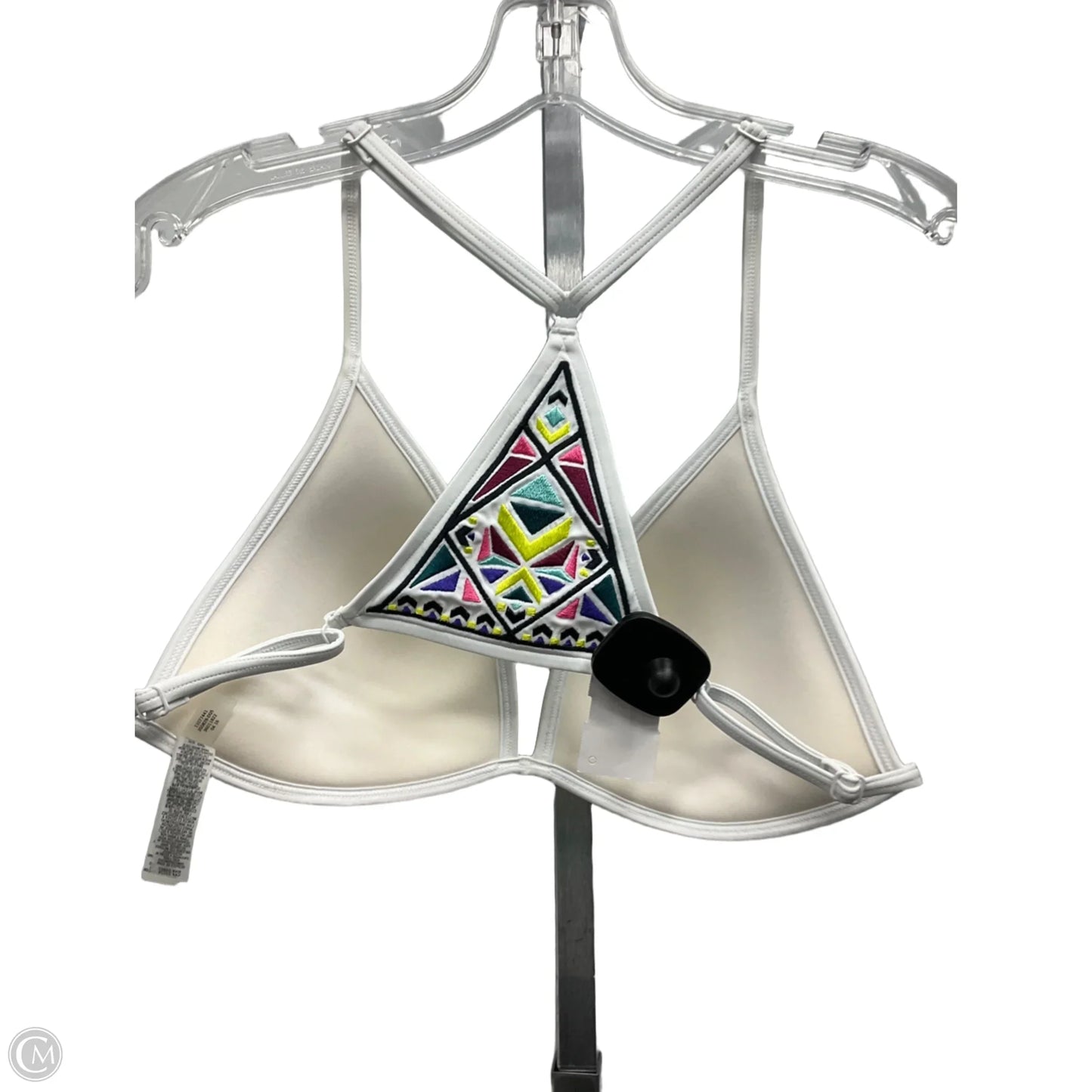 Swimsuit Top By Pink In White, Size: L
