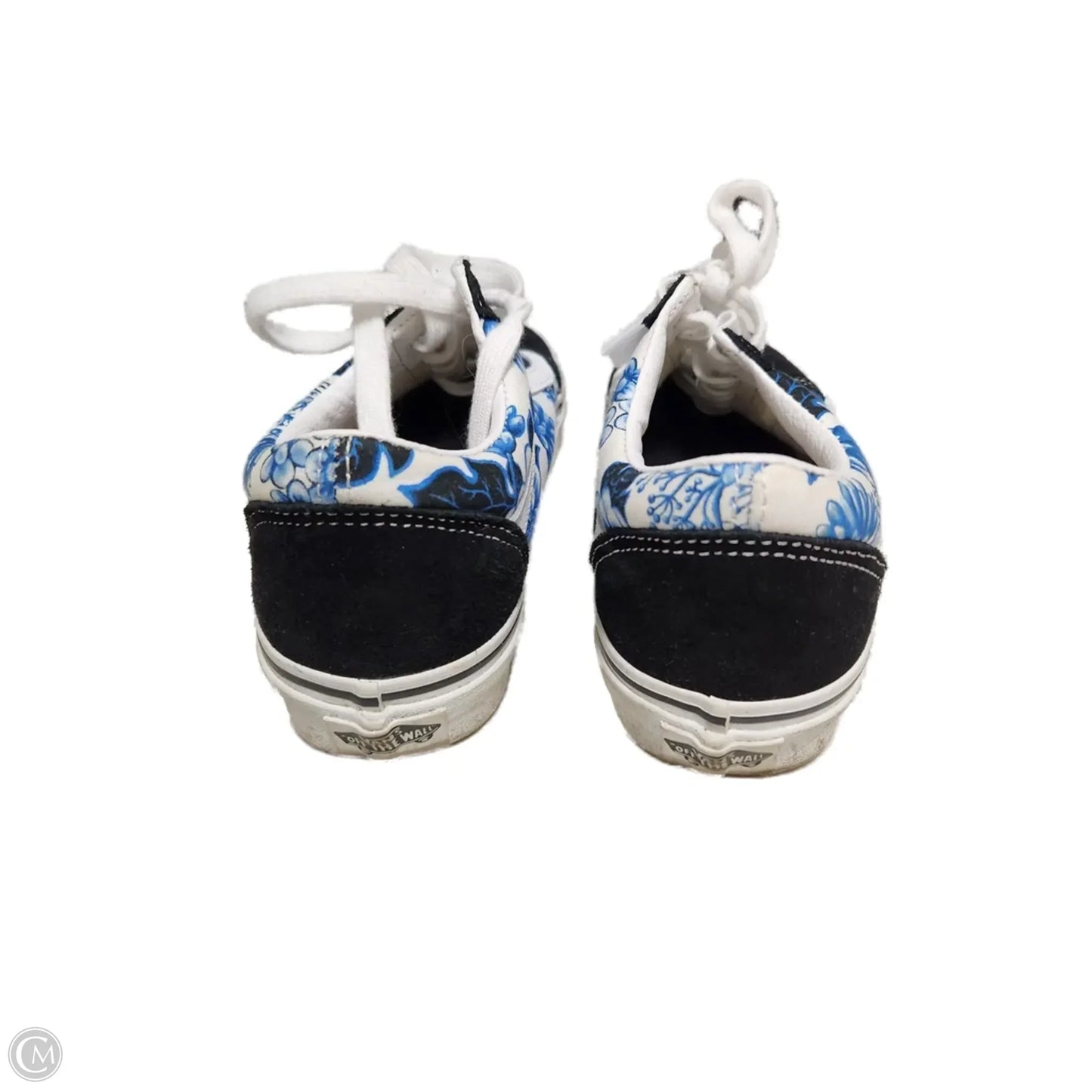 Shoes Sneakers By Vans In Black & Blue, Size: 8