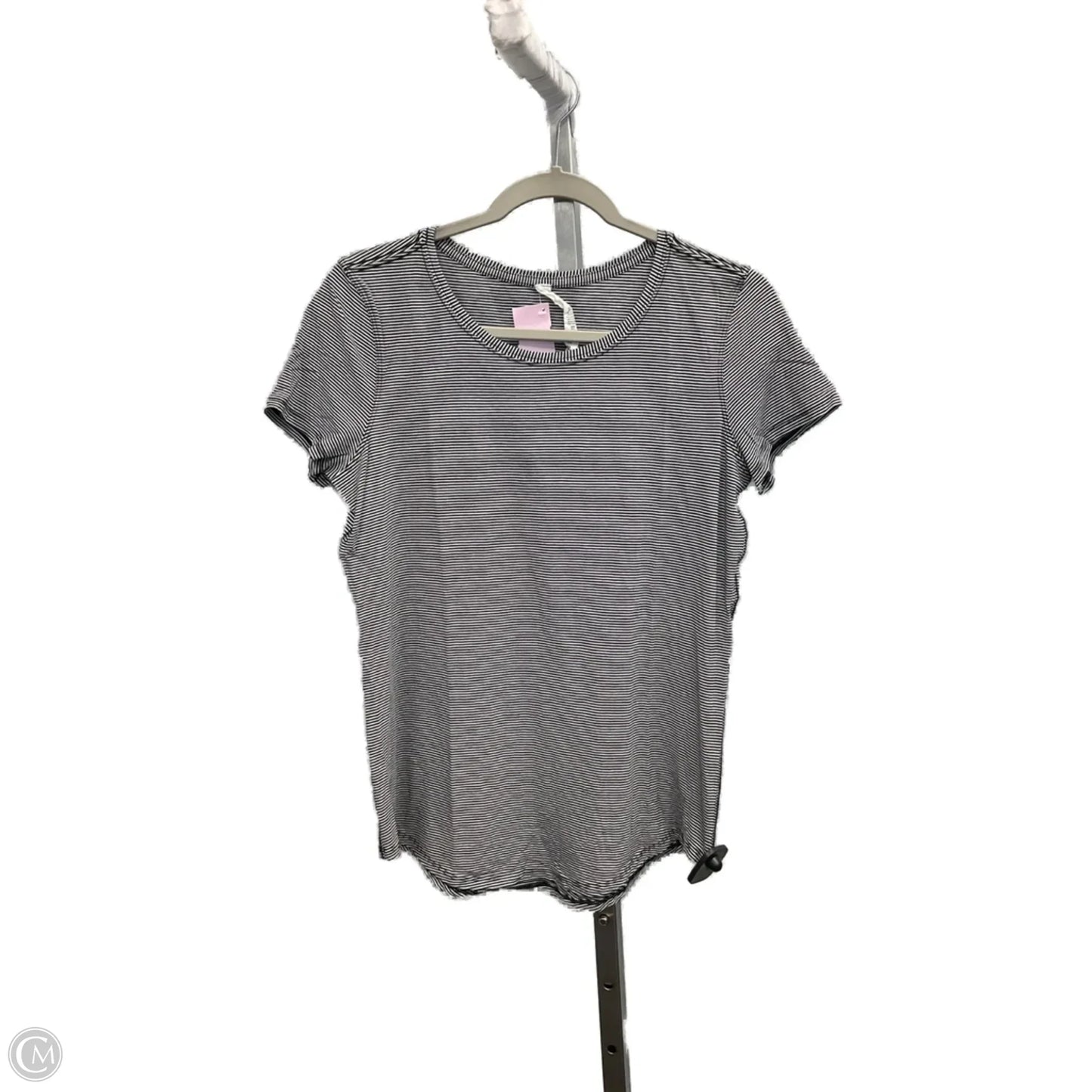 Athletic Top Short Sleeve By Lululemon In Striped Pattern, Size: 6