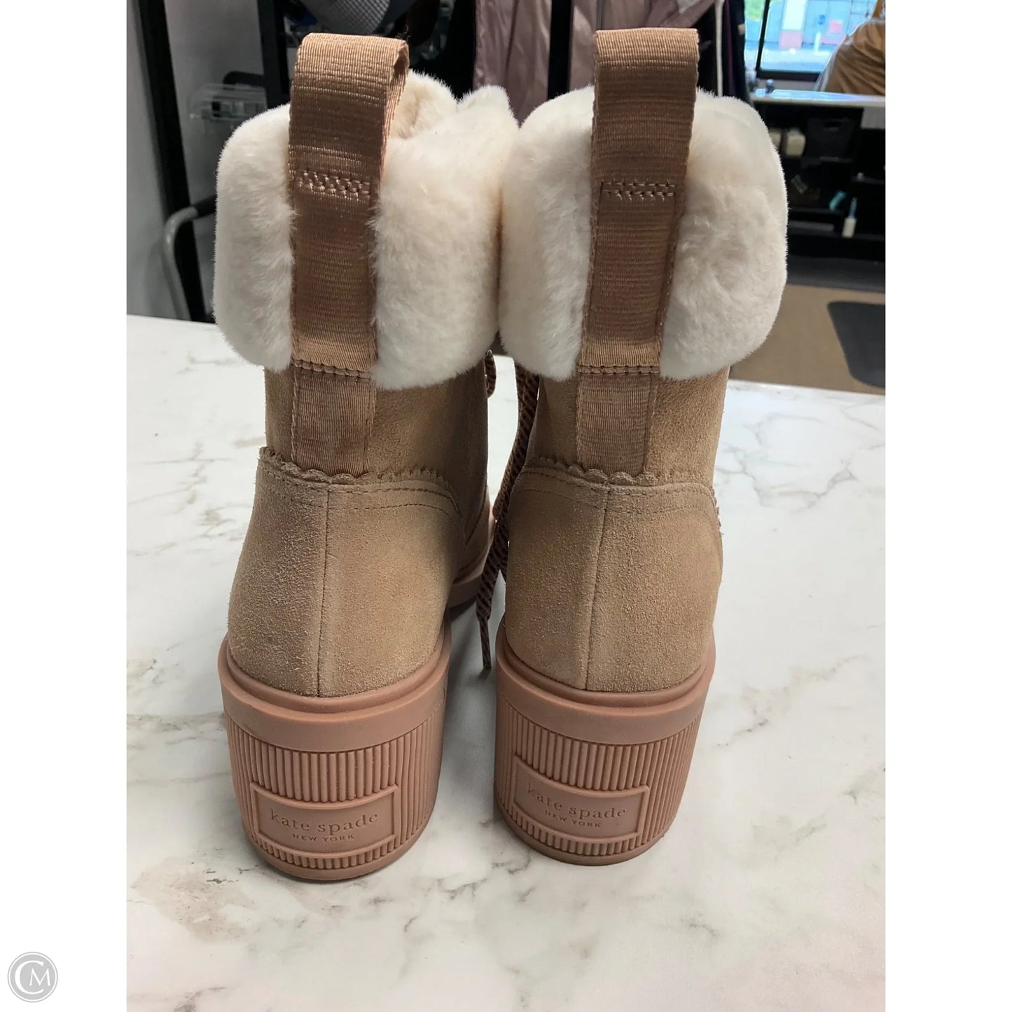 Boots Designer By Kate Spade In Tan, Size: 8