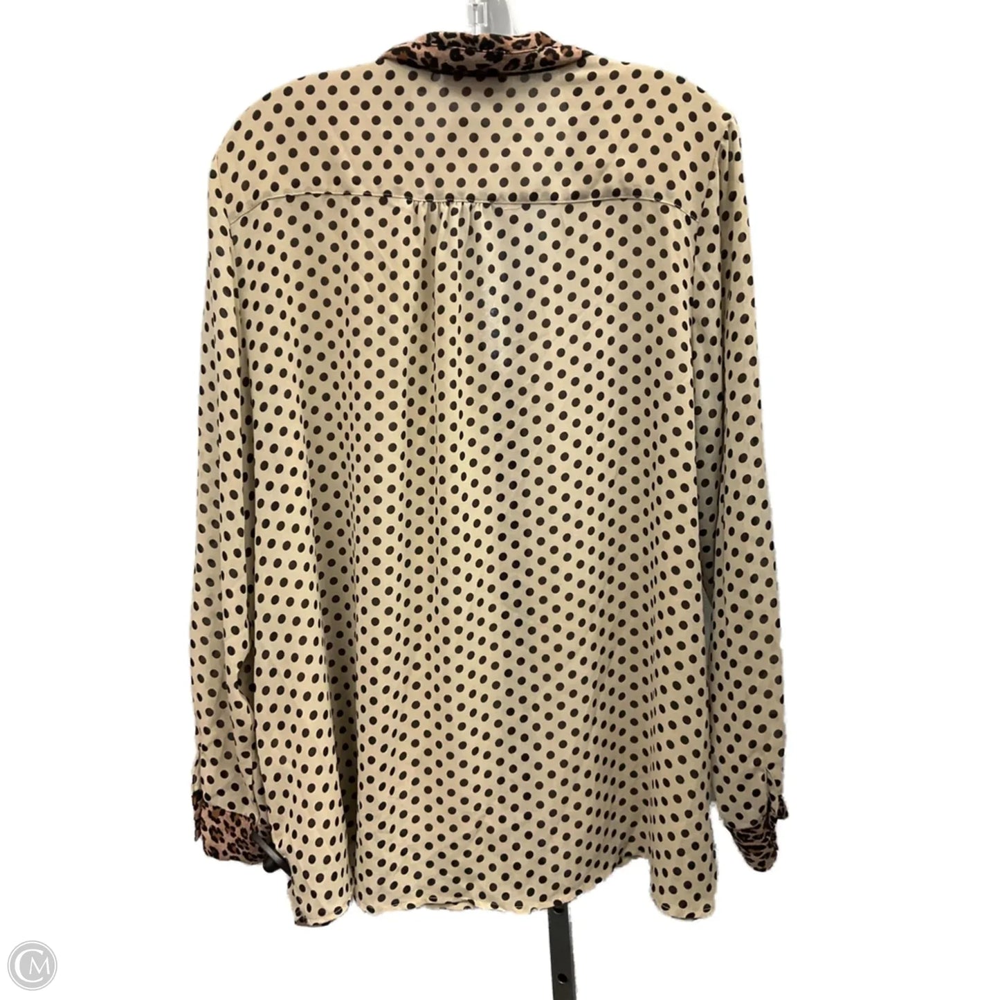 Top Long Sleeve By Belle By Kim Gravel In Animal Print, Size: Xl