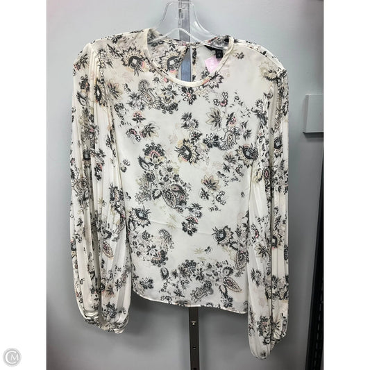 Top Long Sleeve By Express In Floral Print, Size: S