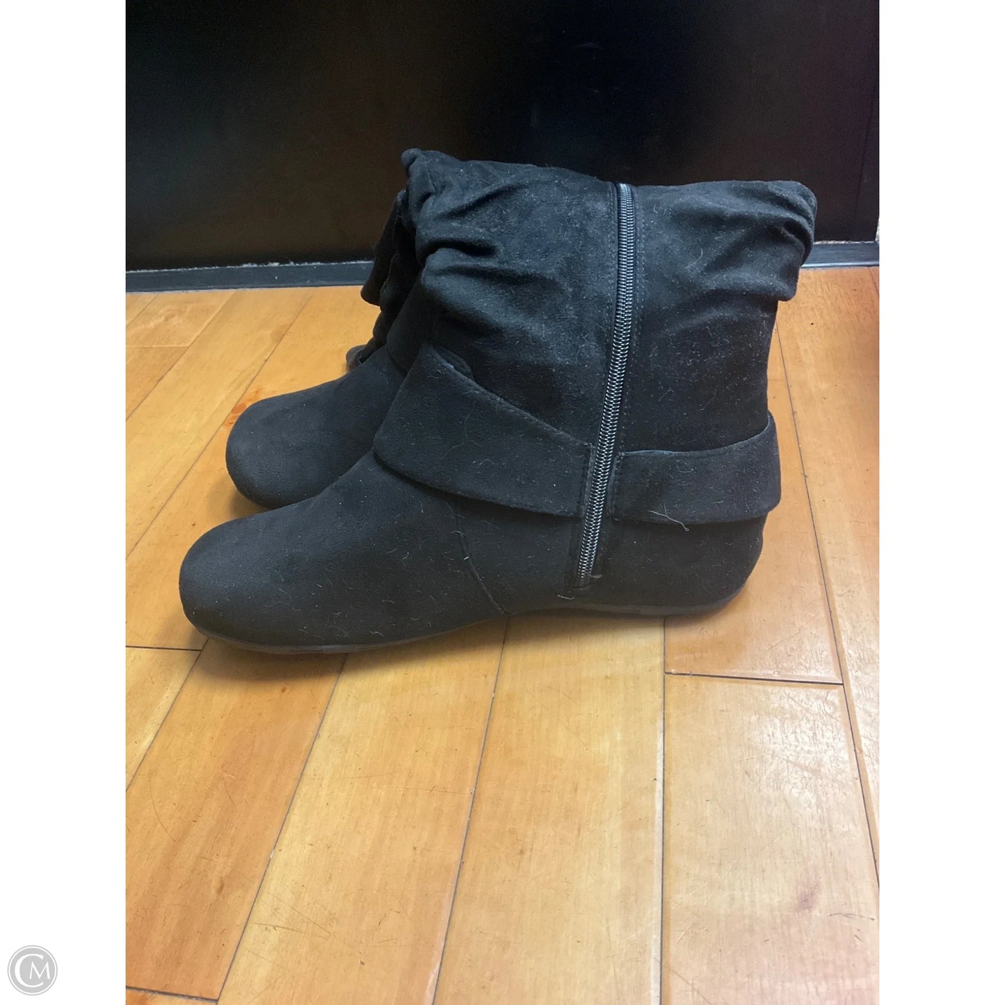 Boots Knee Flats By Clothes Mentor In Black, Size: 11