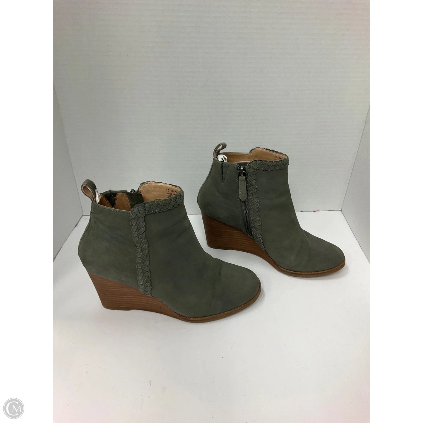 Boots Ankle Heels By Caslon In Green, Size: 7