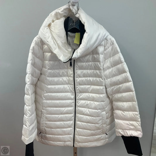 Jacket Puffer & Quilted By Calvin Klein In White, Size: M