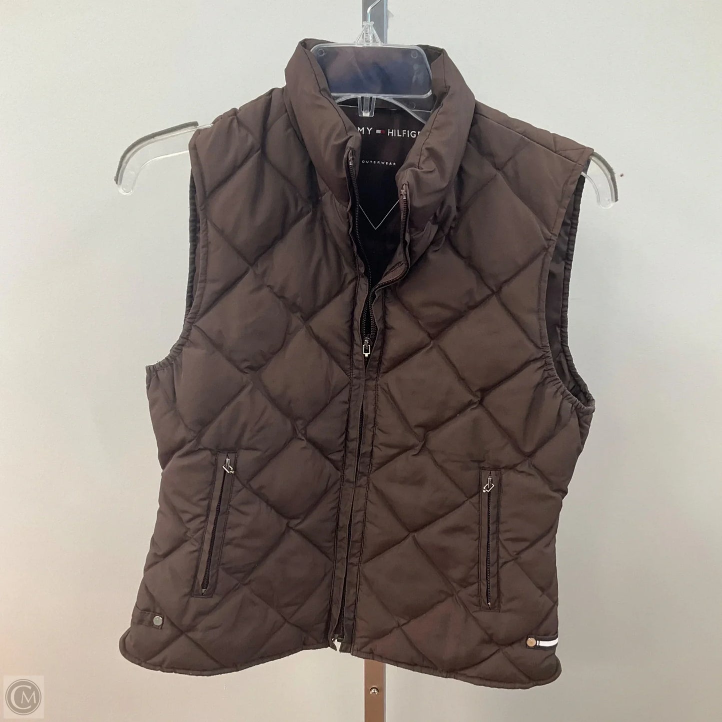 Vest Puffer & Quilted By Tommy Hilfiger In Brown, Size: Xs