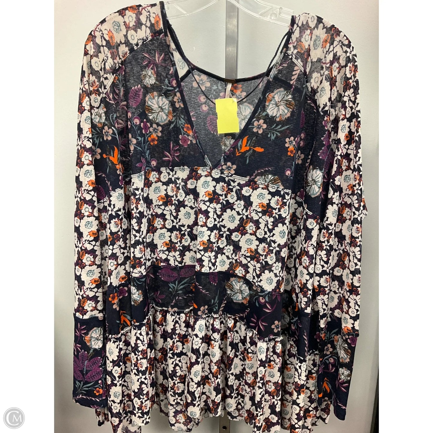 Top Long Sleeve By Free People In Floral Print, Size: M