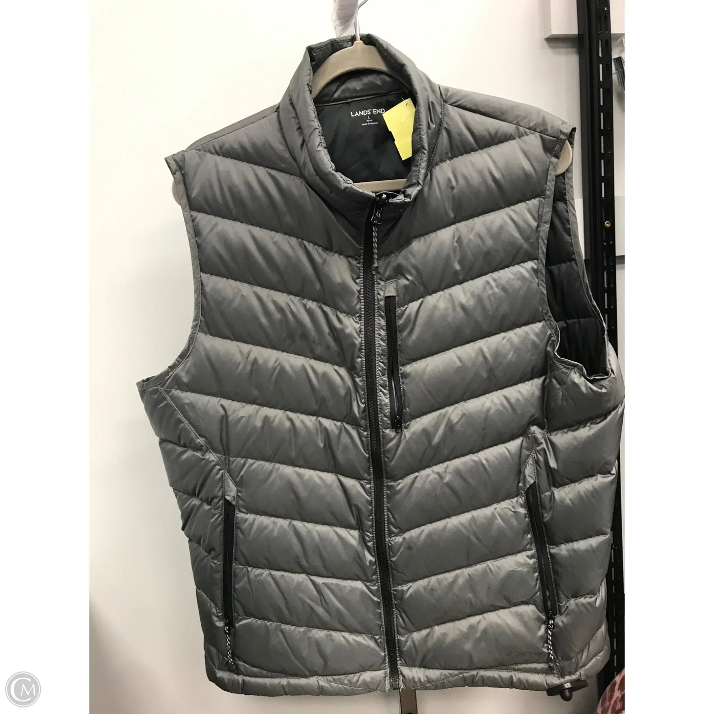 Vest Puffer & Quilted By Lands End In Grey, Size: L