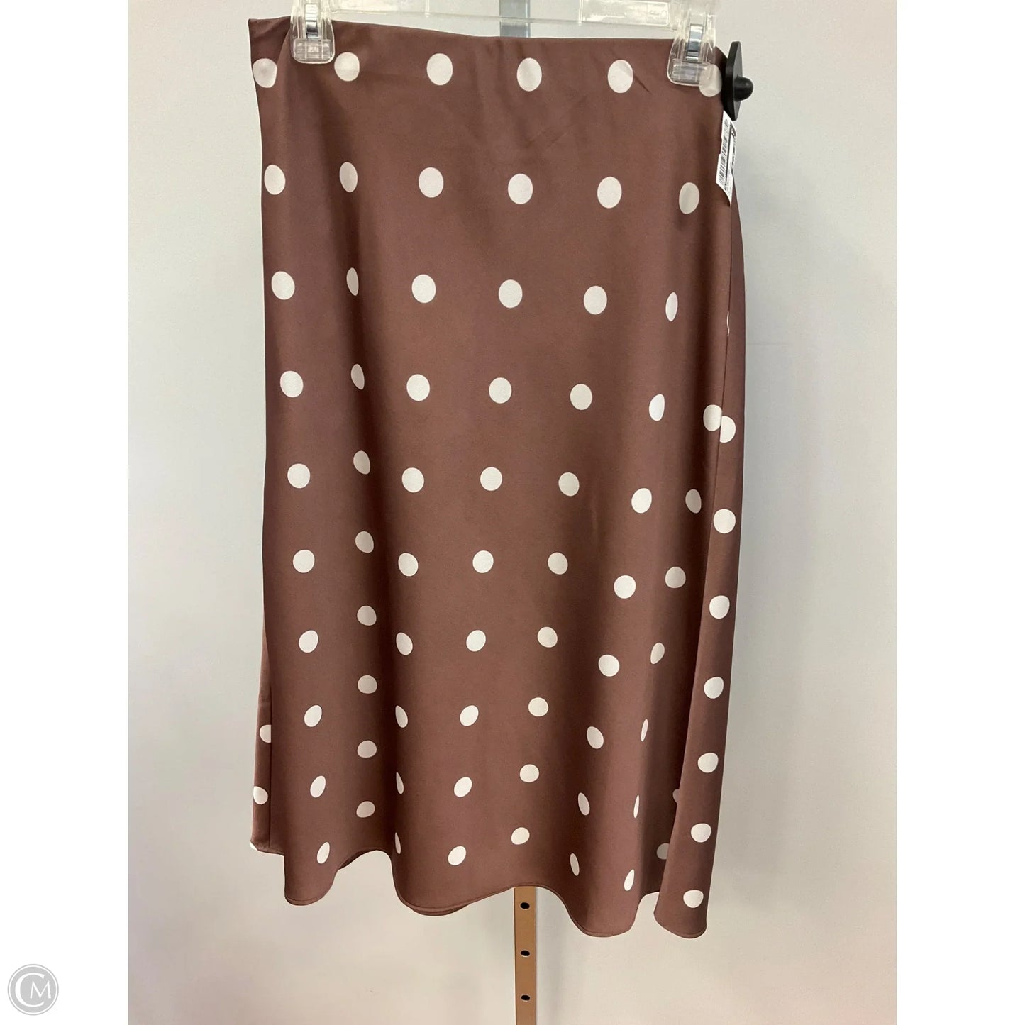 Skirt Midi By Loft In Polkadot Pattern, Size: M