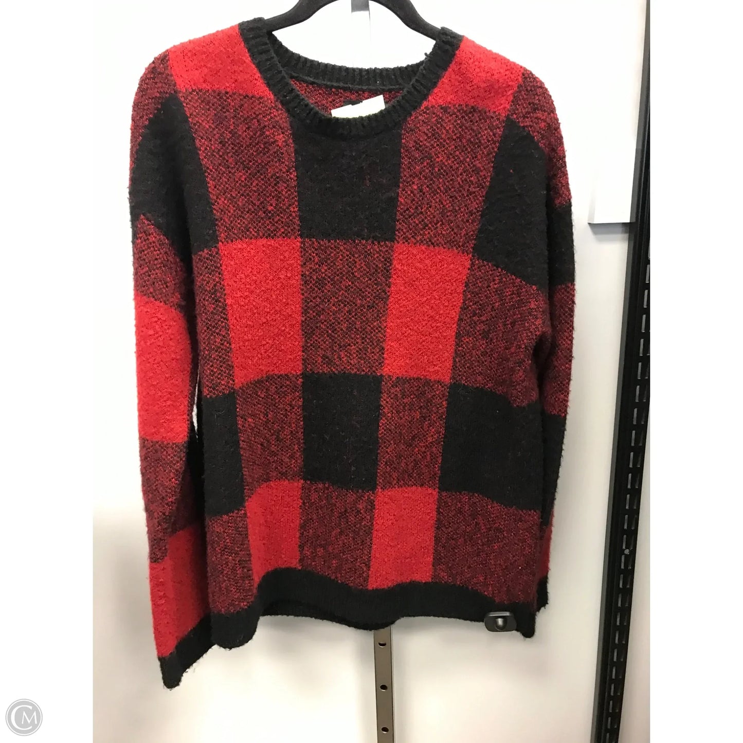 Sweater By Lucky Brand In Black & Red, Size: S