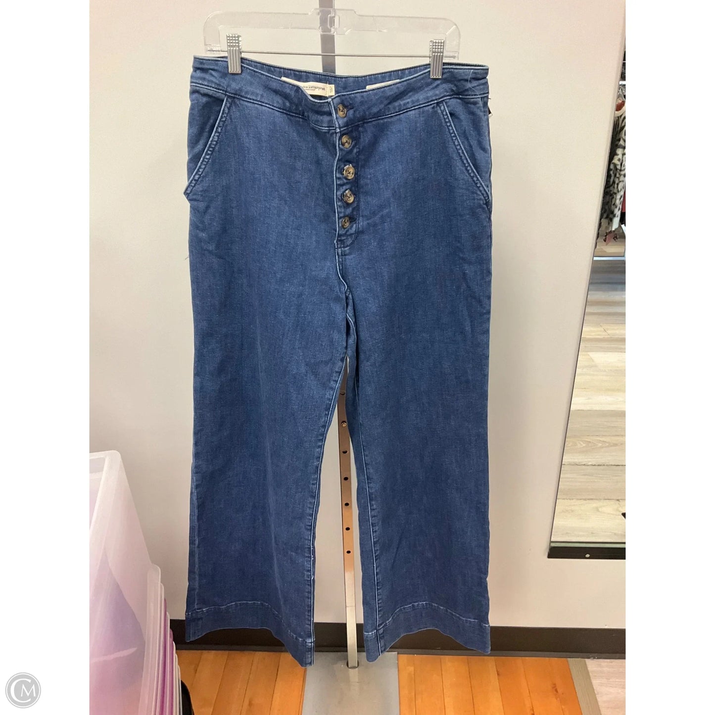 Jeans Wide Leg By Pilcro In Blue Denim, Size: 16