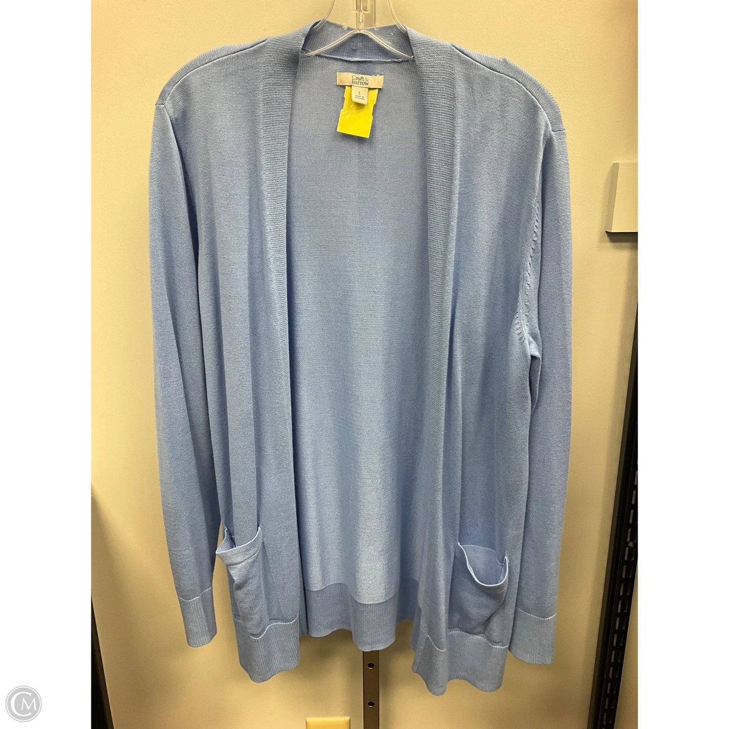 Sweater Cardigan By Croft And Barrow In Blue, Size: Lp