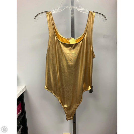 Bodysuit By Clothes Mentor In Gold, Size: L