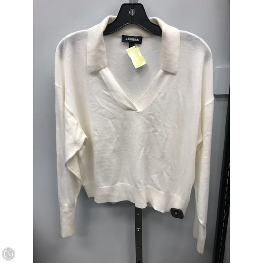 Sweater By Express In Ivory, Size: M