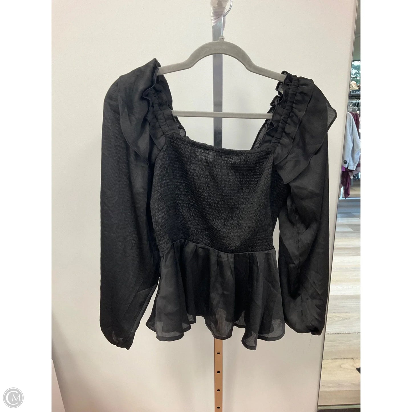 Top Long Sleeve By Entro In Black, Size: M