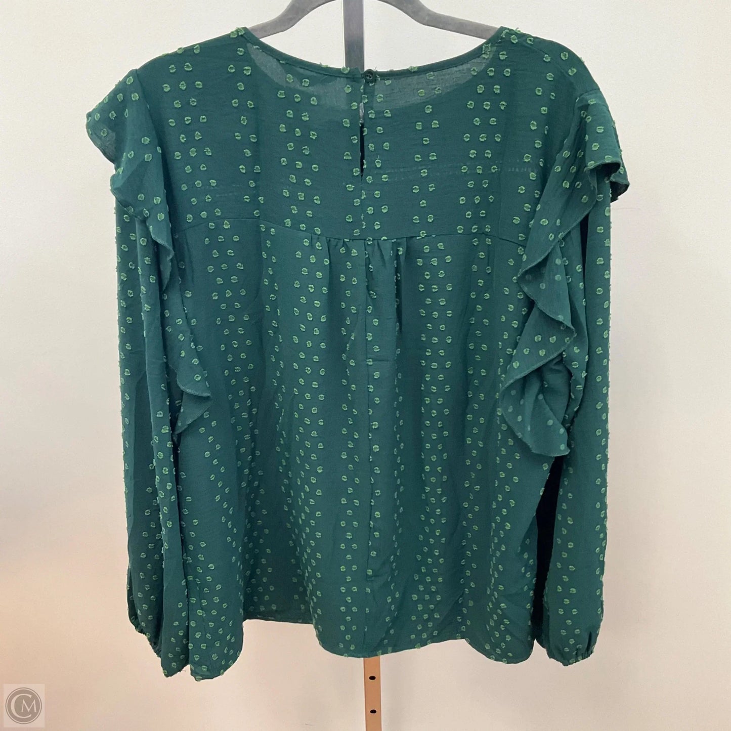 Top Long Sleeve By FASHION In Green, Size: Xl