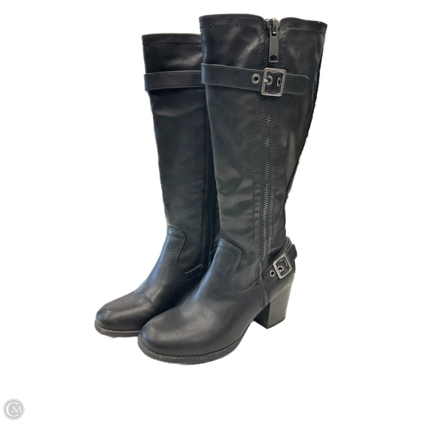Boots Knee Heels By White Mountain In Black, Size: 9