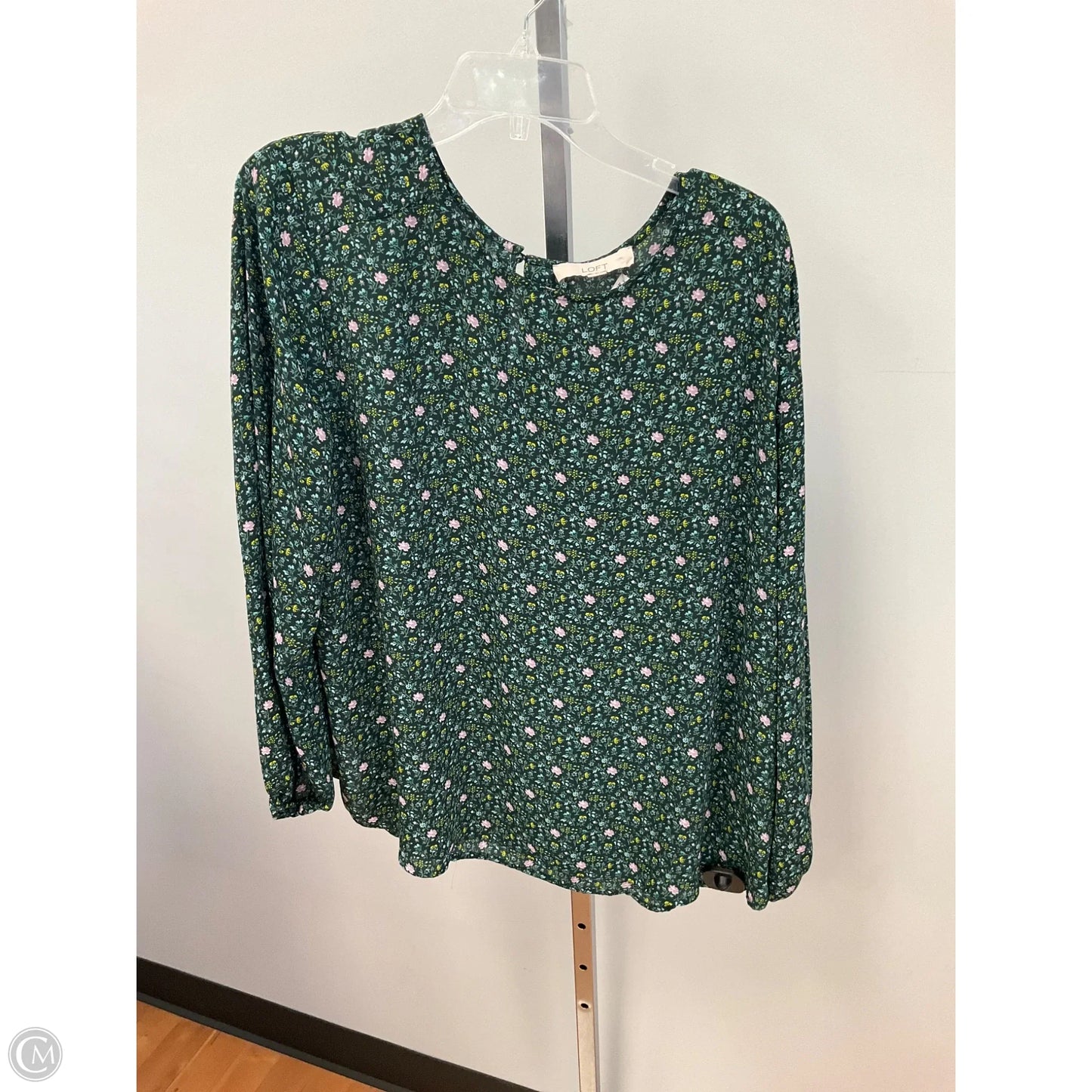 Top Long Sleeve By Loft In Floral Print, Size: Xxl