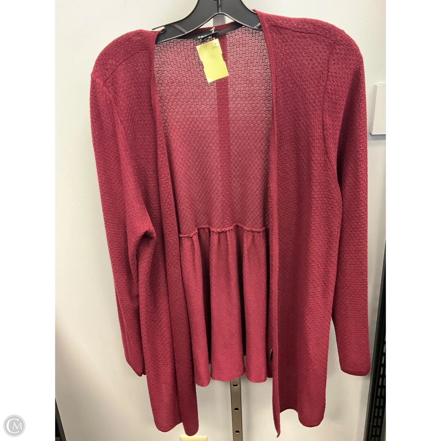 Sweater Cardigan By Torrid In Maroon, Size: 1x