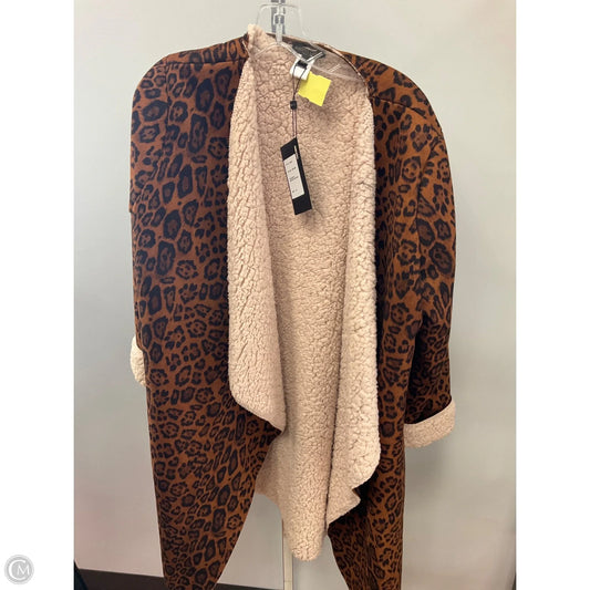 Coat Faux Fur & Sherpa By Alberto Makali In Animal Print, Size: Xl