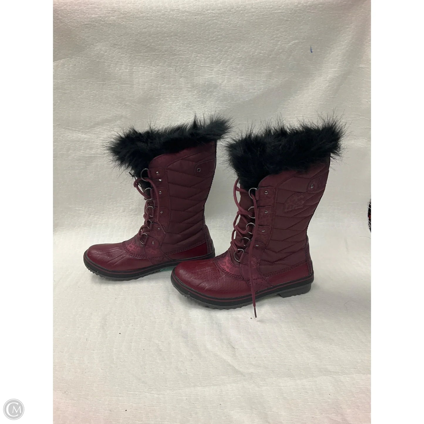 Boots Snow By Sorel In Maroon, Size: 9.5