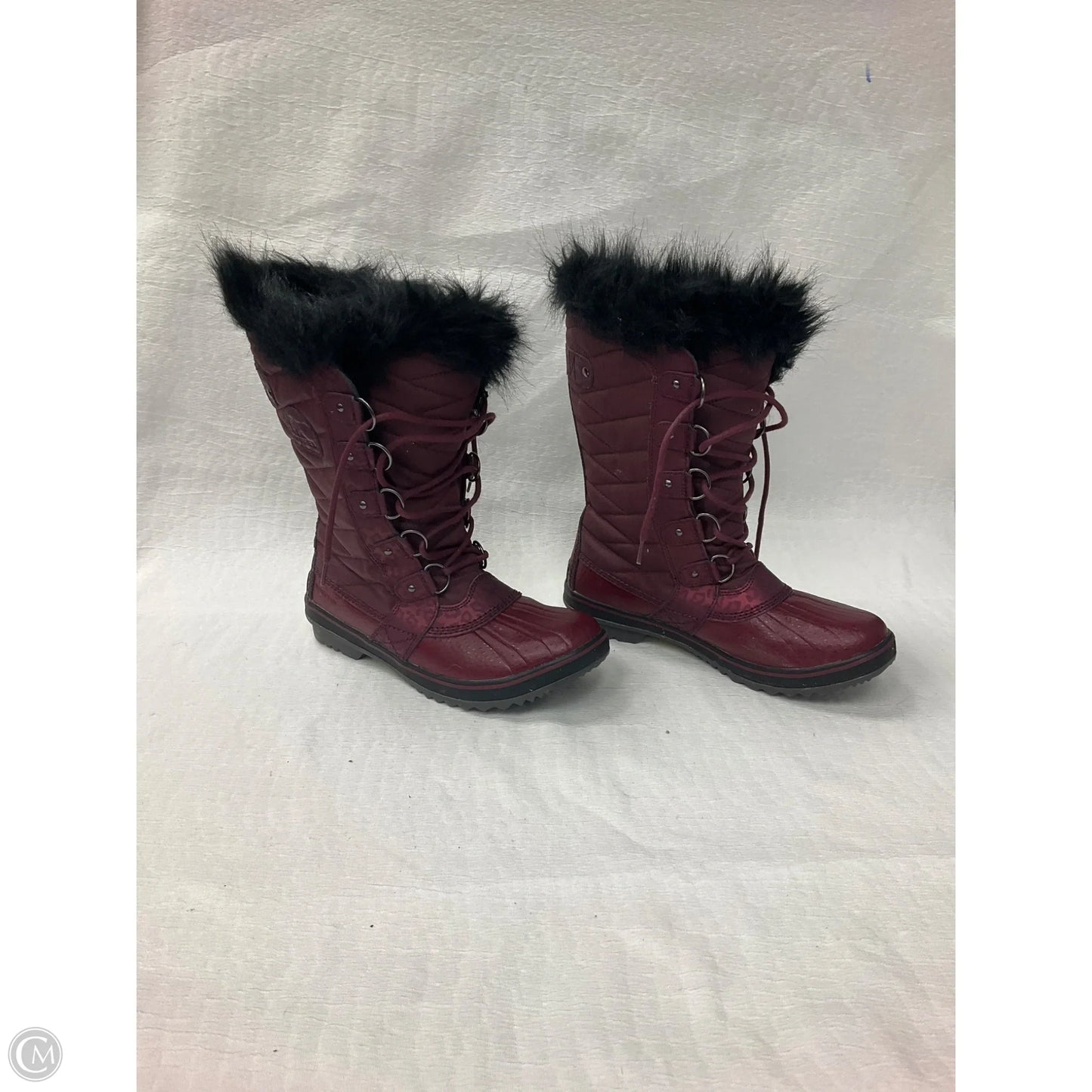 Boots Snow By Sorel In Maroon, Size: 9.5