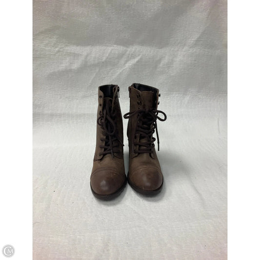 Boots Ankle Heels By Artisan Ny In Brown, Size: 7