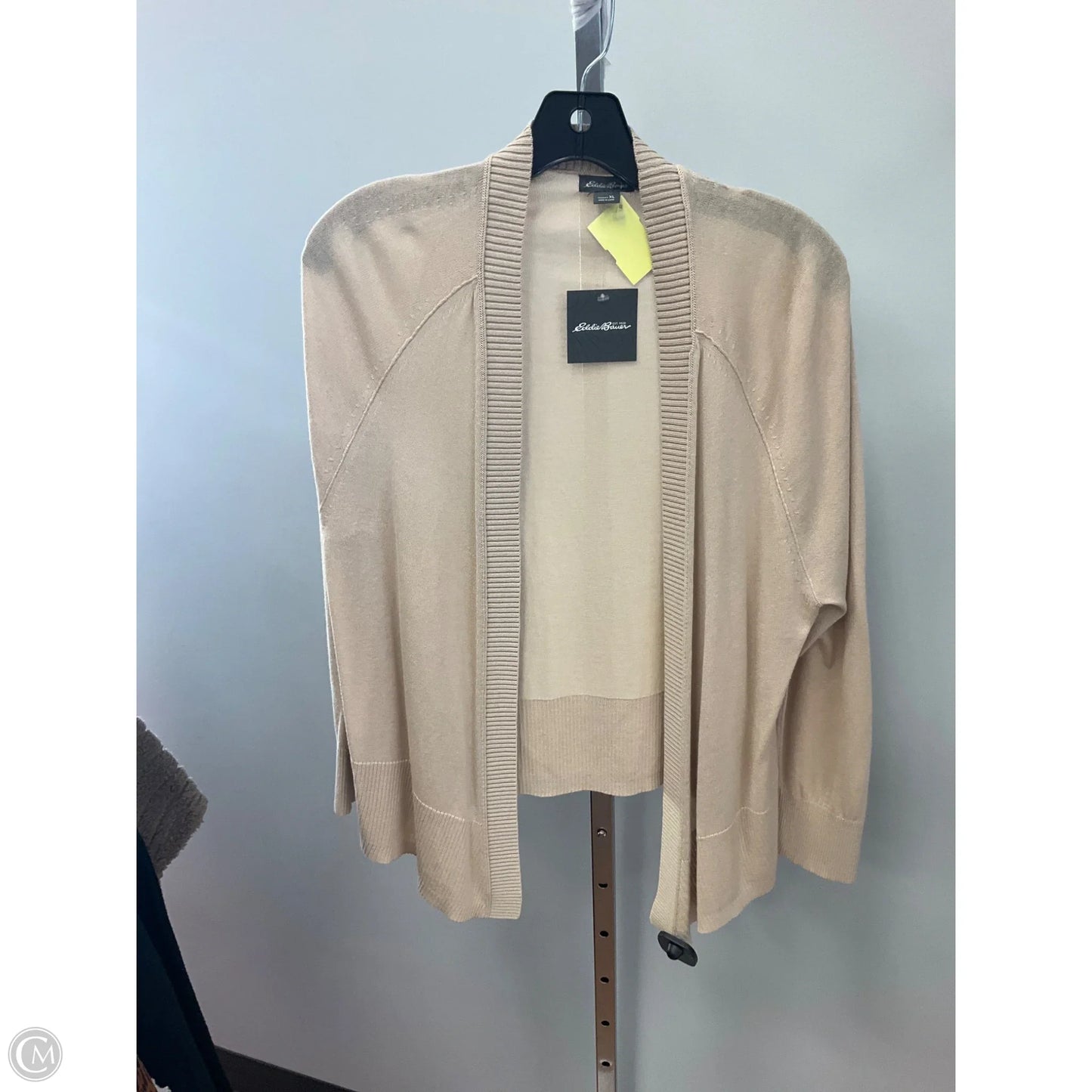 Sweater Cardigan By Eddie Bauer In Tan, Size: Xl