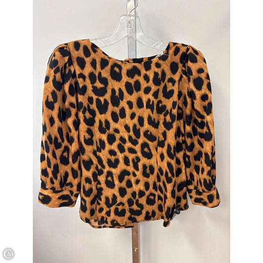 Top 3/4 Sleeve By Industry In Animal Print, Size: 6