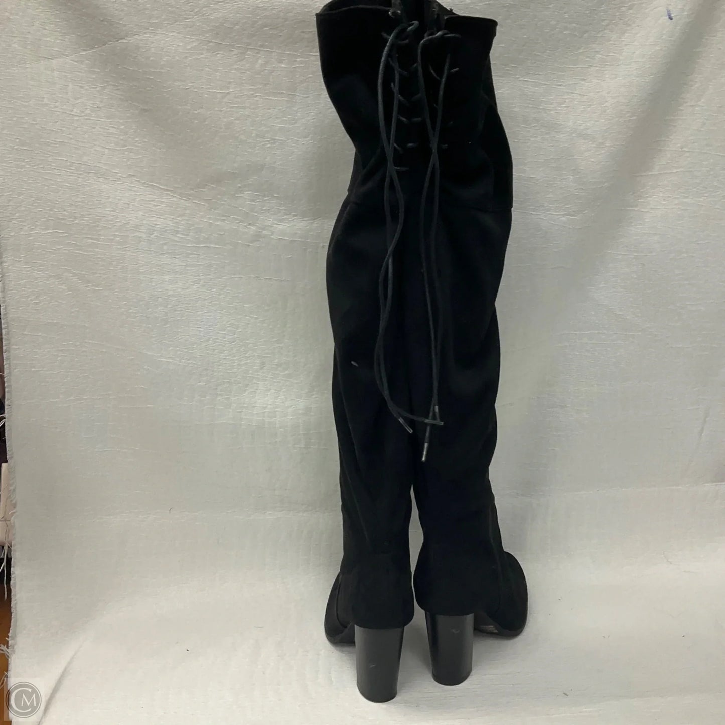 Boots Over-the-knee Heels By Qupid In Black, Size: 10