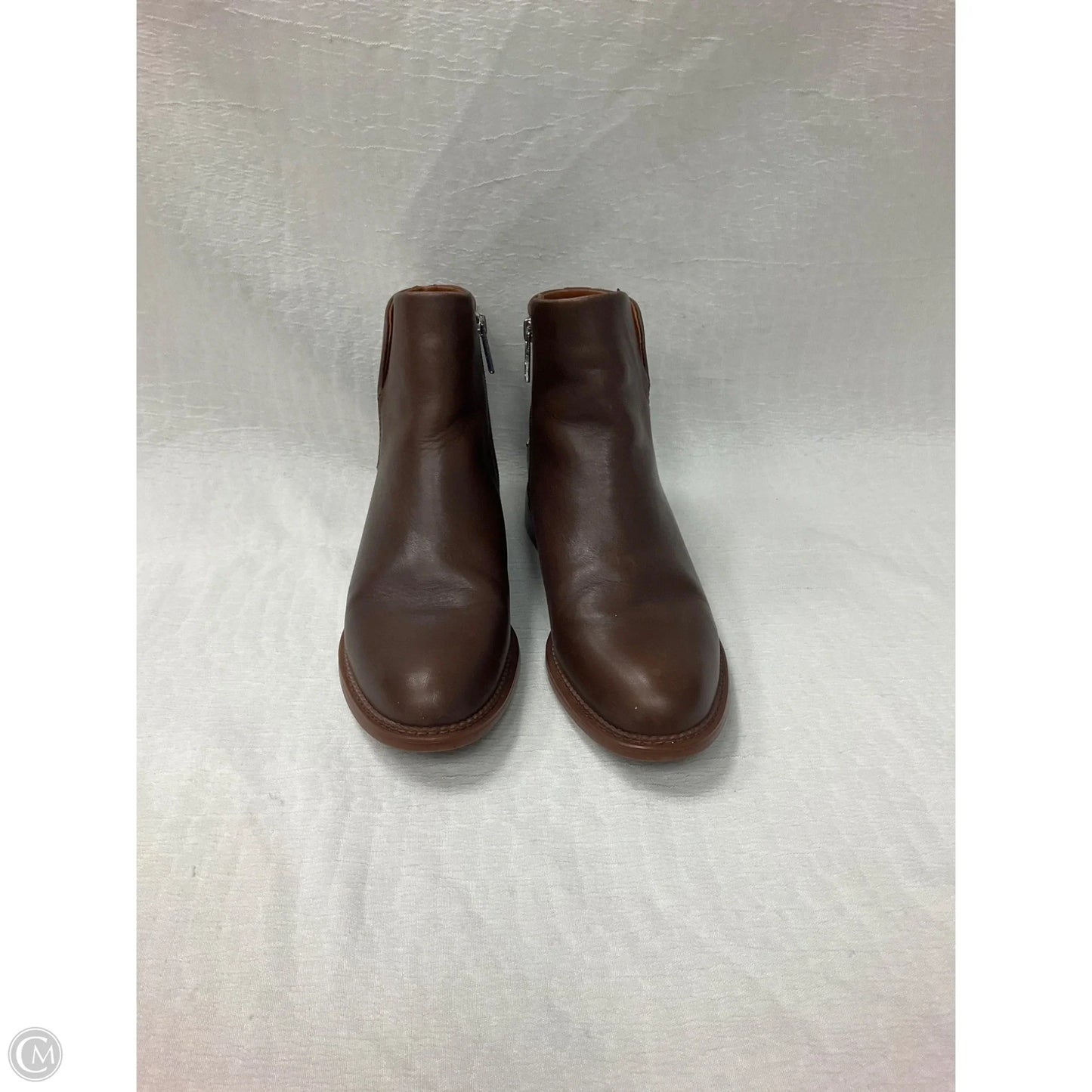 Boots Ankle Heels By Franco Sarto In Brown, Size: 9.5