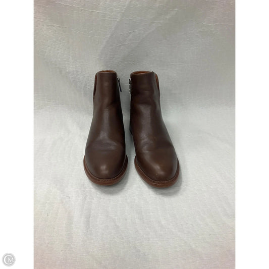 Boots Ankle Heels By Franco Sarto In Brown, Size: 9.5