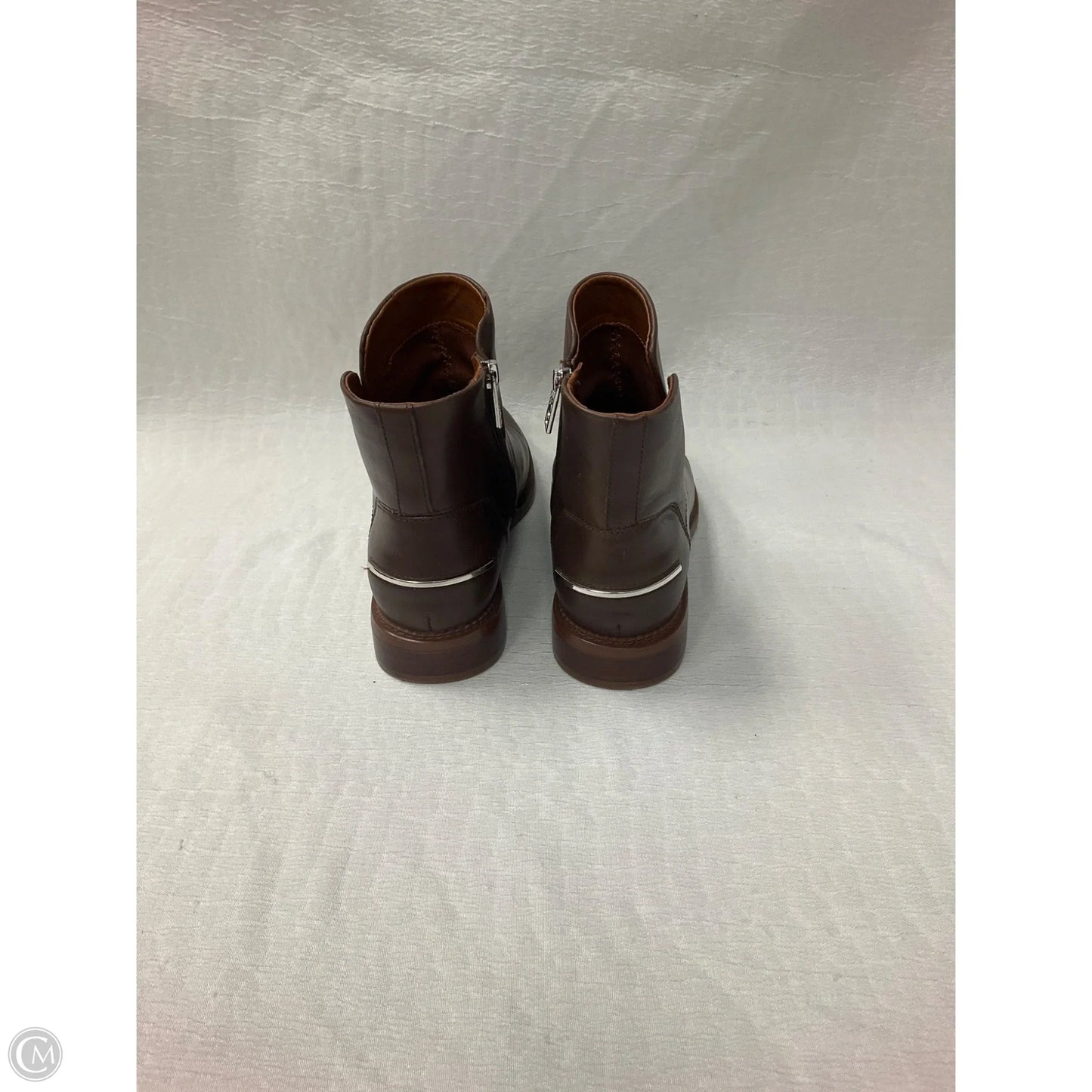 Boots Ankle Heels By Franco Sarto In Brown, Size: 9.5