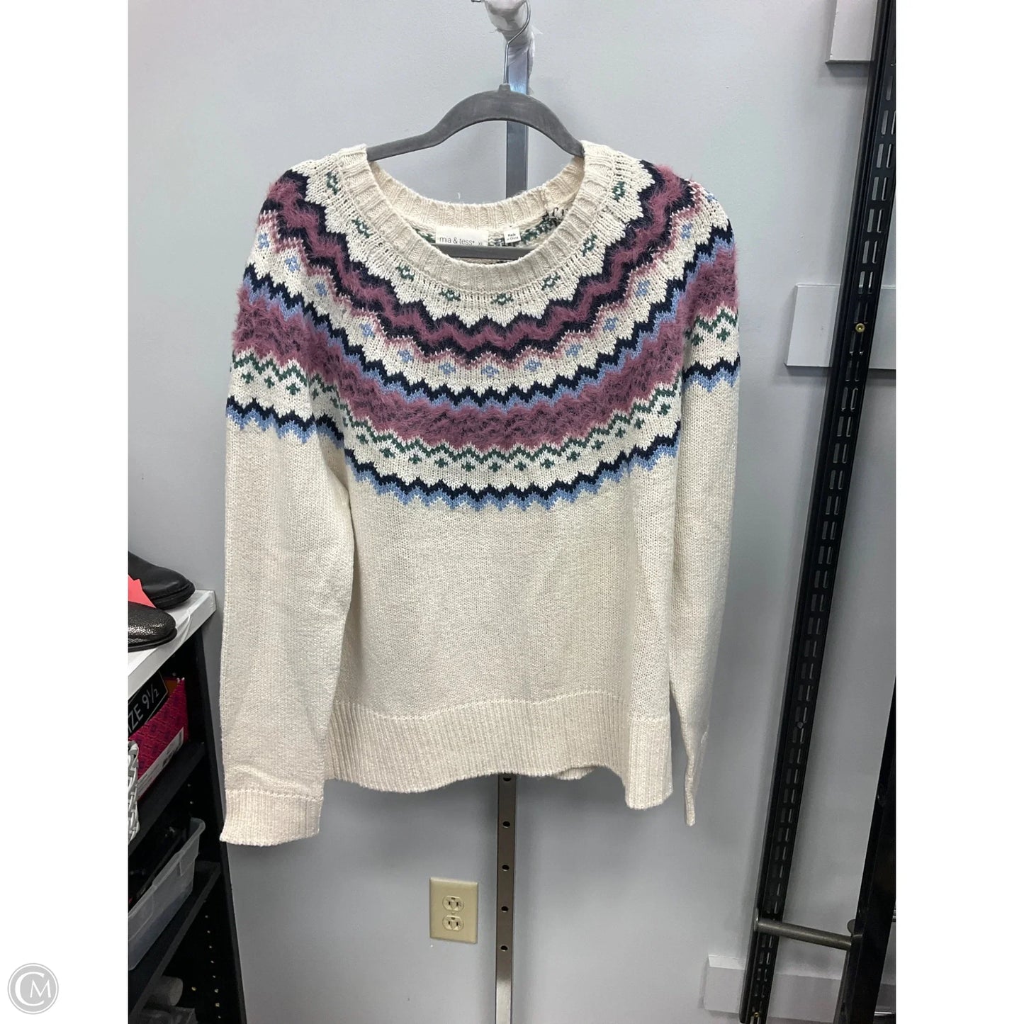 Sweater By Clothes Mentor In Cream, Size: Xl