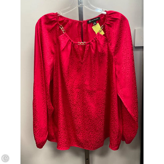 Top Long Sleeve By Inc In Pink, Size: Xl