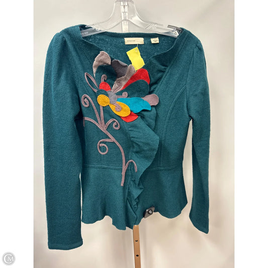 Sweater Cardigan By Sleeping On Snow In Teal, Size: M
